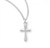Sterling Silver or Gold-over Sterling Silver Slim Taper-End Cross Pendant - 18" Chain