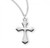 Sterling Silver or Gold-over Sterling Silver Fancy Cross Pendant - 18" Chain