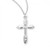 Sterling Silver or Gold-over Sterling Silver Wheat Cross - 18" Chain