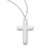 Sterling Silver High-Polished Plain Cross - 18" Chain