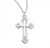 Sterling Silver or Gold-over Sterling Silver Flare-Tipped Cross Pendant - 18" Chain
