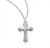 Sterling Silver or Gold-over Sterling Silver Etched-Design Cross Pendant - 18" Chain