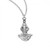 Sterling Silver Our Lady of Grace Silhouette Pendant - 16" Chain