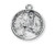 3/4" Sterling Silver Round Our Lady of Lourdes Medal.  An 18" Rhodium Plated Curb Chain is Included with a Deluxe Velour Gift Box. Weight of medal: 3.5 Grams. Dimensions: 0.9" x 0.8" (23mm x 20mm).  Solid .925 sterling silver. Made in the USA. 