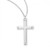 Sterling Silver or Gold-over Sterling Silver Plain Cross with Beaded Ends - 18" Chain
