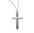 Sterling Silver or Gold-over Sterling Silver Layered Cross Pendant - 18" Chain