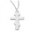 Sterling Silver or Gold-over Sterling Silver Plain Byzantine Cross Pendant - 18" Chain
