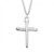 Sterling Silver or Gold-over Sterling Silver Large Nail Cross Pendant - 24" Chain