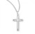 Sterling Silver Flowered Tipped Cross Pendant - 18" Chain