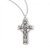 Sterling Silver or Gold-over Sterling Small Irish Celtic Crucifix Pendant - 18" Chain