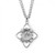 Sterling Silver Miraculous Medal with Cubic Zirconia - 24" Chain
