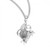 Sterling Silver Miraculous Medal with Crystal Cubic Zirconia and Pearl Pendant - 18" Chain