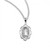 The Miraculous Medal comes on 18" genuine rhodium plated endless curb chain.