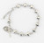 Sterling Silver or Gold-over Sterling Silver Heart Bead Rosary Bracelet 