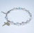 8MM Sterling Silver Crystal Rosary Bracelet 