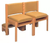 Positive-Locking Full-Back Church Chair with Dual Book Racks – Optional Sliding Kneeler