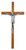 Walnut Wall Crucifix with Silver Corpus - 10"