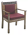 Wooden Church Celebrants Chair with Upholstered Back & Cushion - 37" 
