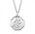 Sterling Silver Octagon-Shaped St. Christopher Medal - 24" Chain