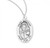 Sterling Silver Oval St. Gertrude Medal - 18" Chain