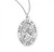 Sterling Silver Oval Our Lady Untier of Knots Medal - 18" Chain
