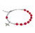 6MM Red Crystal Rosary Bracelet with Holy Spirit Medal