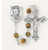 Sterling Silver rosary made with 6mm round genuine tiger eye beads. Solid brass findings, pins and chain with genuine rhodium plating to prevent tarnishing. Exclusive designed sterling silver Scapular centerpiece and sterling silver 1-3/4”crucifix. Handmade in the USA by expert New England Silversmiths. Presented in a deluxe velour metal gift box. 