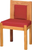 Wooden Sanctuary Side Chair with Upholstered Back & Carved Trim – 34"