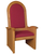 Wooden Celebrant Sanctuary Chair with Upholstered Seat & Back – Optional Side Book Rack – 46"