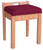Wooden Sanctuary Stool with Fixed Cushion & Carry Handle – 20"