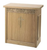 Wooden Church Offertory Table with Inlay Cross and Open Back & Shelf – 32"