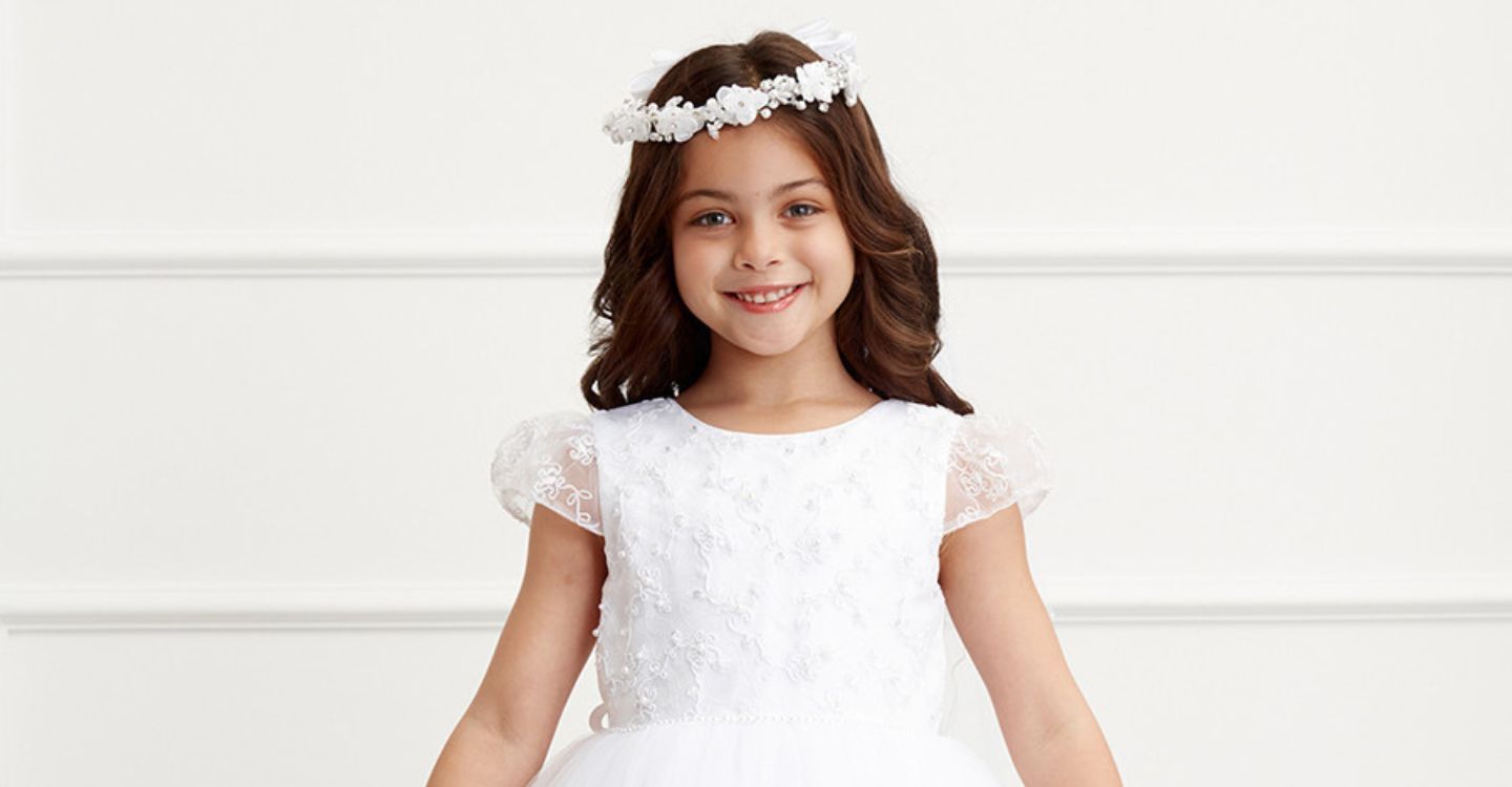 sachin and babi light blue dress Girls First Communion Dresses – Avadress main image 0