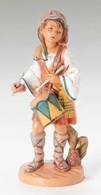 Fontanini 5" scale, Jareth the Drummer Boy. Polymer Resin.  