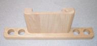 Wood Card and Four Cup Holder with Pencil Slot. Cup Silencers included. Dimensions: 4 5/8" height, 13" width, 1 1/2"depth