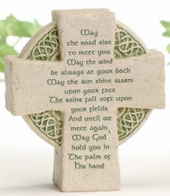 Celtic Faithstone with Irish Blessing. Dimensions: 3.5"H x 3"W x 1.25"D. Resin/Stone Mix