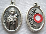 Oxidised Third Class Medal of St Therese