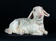 Laying Sheep 1902/14-Fiberlgass or Lindewood Laying Sheep comes direct from world famous "Art Studio Demetz" in Italy. These Fiberglass or Lindenwood figures have remarkable detail and are all hand painted by our Italian artists. Each Sheep is sold SEPARATELY