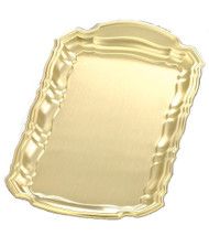 Tray- 505B ~ Lacquered Brass Tray. Measures  - 10 1/2" x 5 1/2" 