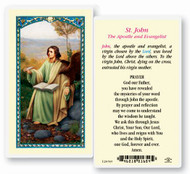 Saint John the Apostle and Evangelist
Clear, laminated Italian holy cards with Gold Accents. Features World Famous Fratelli-Bonella Artwork. 2.5" x 4.5"