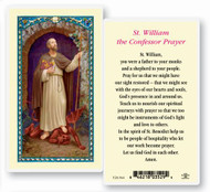 St William the Confessor Prayer, Laminated Holy Card. Clear, laminated Italian holy card with Gold Accents. Features World Famous Fratelli-Bonella Artwork. 2.5'' x 4.5''.  