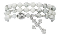 The Howlite Rosary Bracelet.