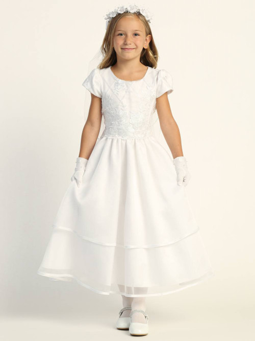 Communion Dress Corded Embroidered Tulle with Sequins St. Jude Shop — free download