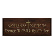 God Bless Our Home wood wall Plaque