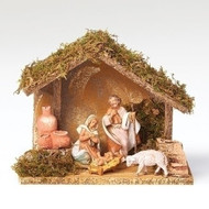 Fontanini Nativity 4pc Nativity Set with Italian Stable