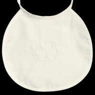 Cotton Bib with Embroidered Shamrock