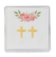 Gold Tone Cross Earrings 