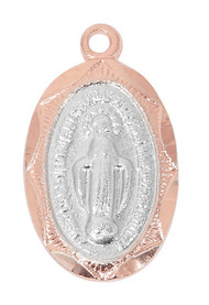 Rose Gold with Sterling Silver Miraculous Medal
