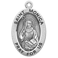 Patron saint of abuse victims ~ 7/8" oval sterling silver medal with an 18" genuine rhodium plated chain.  Comes in a deluxe velour gift box. Engraving option available.7/8" oval sterling silver medal with an 18" genuine rhodium plated chain. 
Dimensions: 0.9" x 0.6" (22mm x 14mm)
Weight of medal: 1.9 Grams.
Comes in a deluxe velour gift box. Engraving option available.
 