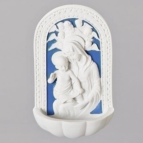 Madonna and Child Holy Water Font; Della Robbia Collection