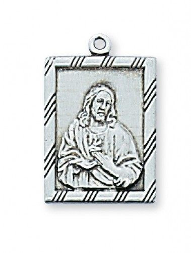Sterling Silver Sacred Heart of Jesus Medal with Chain - St. Jude Shop ...